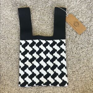Stylish Black and White Tote Bag